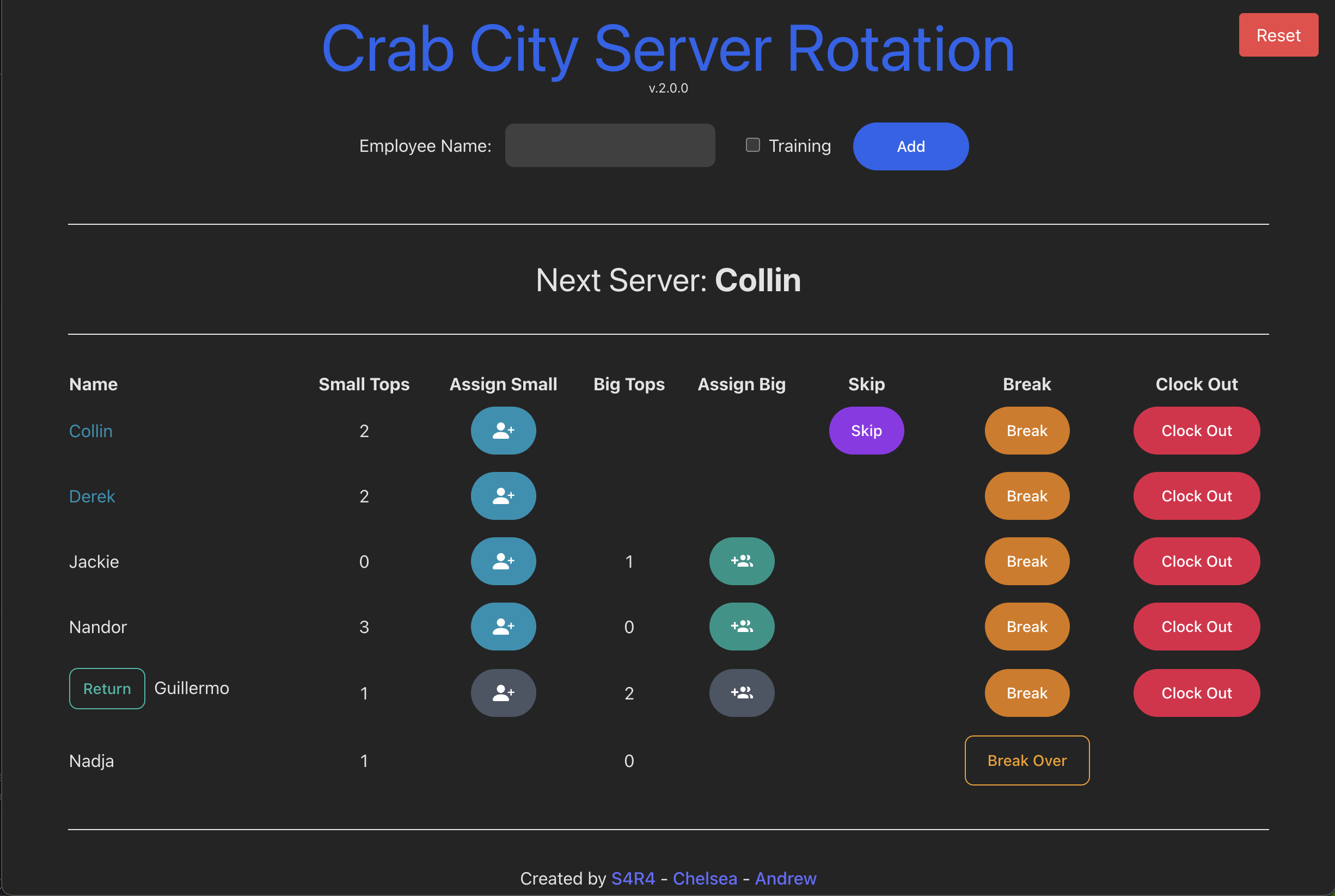 Crab City Server Rotation